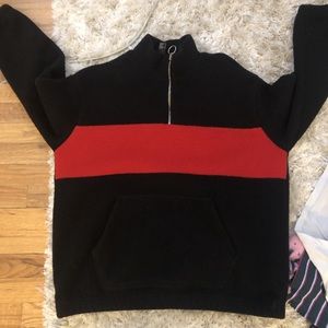 Forever 21 fuzzy quarter zip sweatshirt